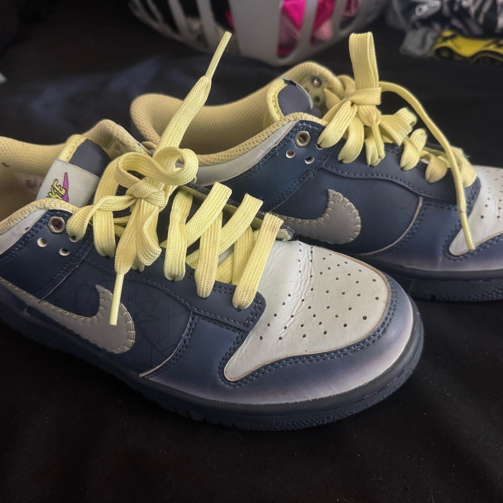 Kids Blue and White Sneakers